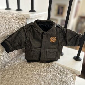 AMERICAN GIRL  DOLL MOLLY Brown Bomber Jacket with Patch - PLEASANT COMPANY